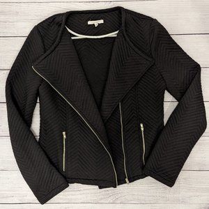 41 Hawthorn Quilted Moto Black Jacket M